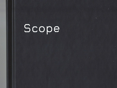 scope book editorial design print scope type design typography