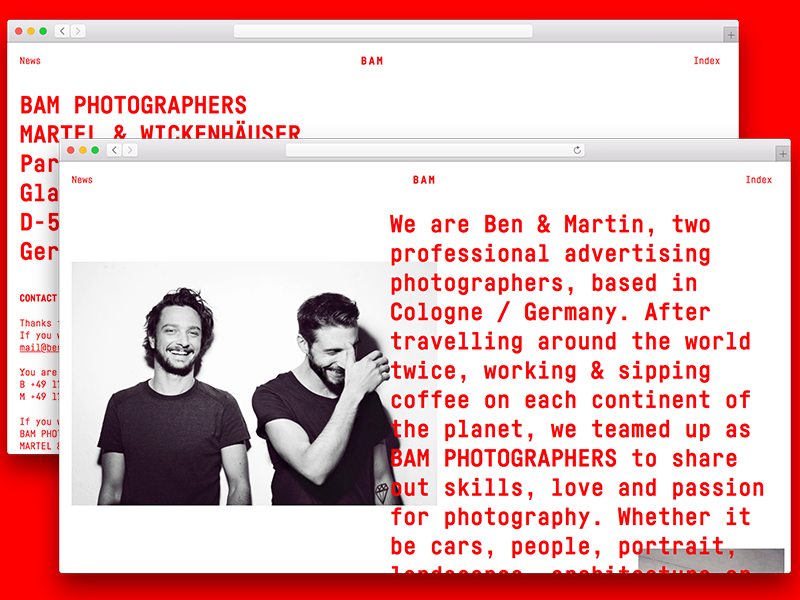 Bam Photographers And Directors By Jonas Pelzer On Dribbble