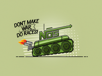 Nos Tank cartoon nos race racing speed tank war