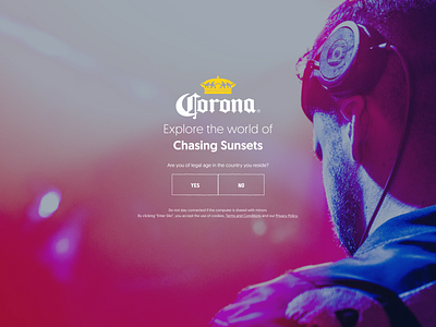 Corona Chasing Sunsets chasing corona dark mode party responsive design south africa sunset web design website design