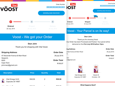 Voost Invoices deliveries delivery invoice invoice design online shopping order ordering parcel