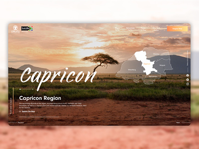 Golimpopo desktop design figma landing page design landingpage map safari south africa south african ui design