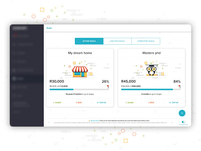 Goals Dashboard design desktop design desktop ui goal goals tracking ui design website design