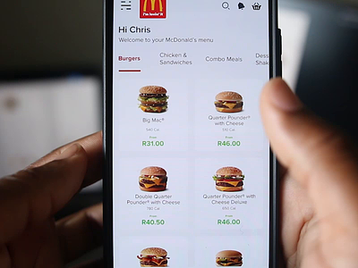 Mcdonalds Mobile CheckOut add to cart checkout drag and drop ecommerce app mcdonalds mobile design mobile ui south africa