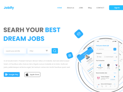 Web landing page design