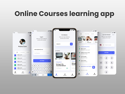 Online course learning app design adobe xd branding figma graphic design typography ui ui design ux