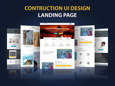 Construction UI Design adobe xd benner design construction figma ui website