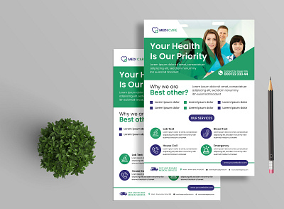 Medical Services Flyer Design design flyer flyer template graphic design logo medical medical flyer