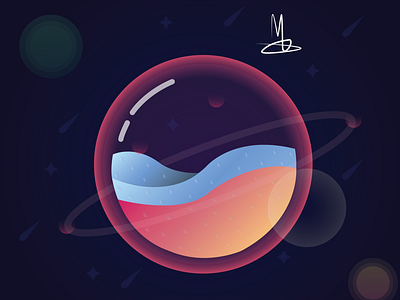 space illustration vector