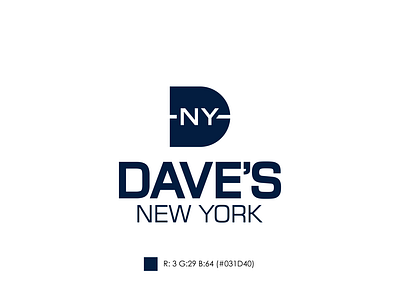 logo designa for dave's new york branding designs logo minimal typography vector
