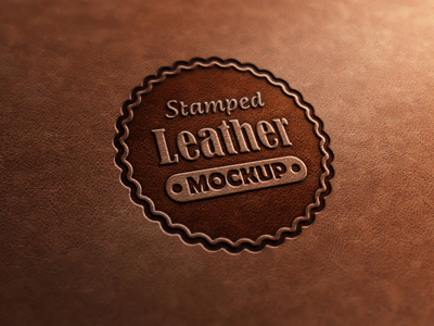 Leather Stamp Logo Mock Up by Benny K on Dribbble