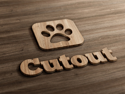 Cut-out Wood Mock-Up