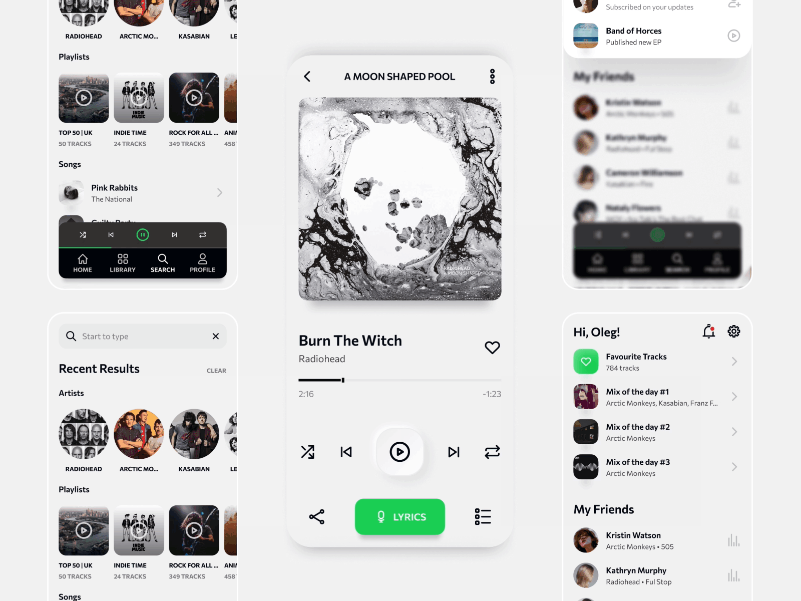 Music Player Concept album animation app apple music artist deezer itunes lyrics mobile music playlist spotify ui