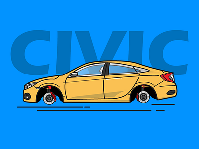 Honda CIVIC car civic illustration
