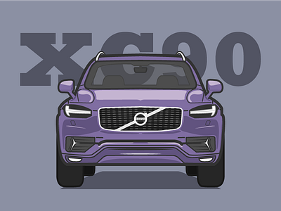 Volvo XC90 car illustration volvo