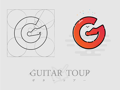 Guitar Tour Logo Design ai logo mbe