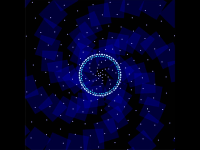 In a Spiral animation coding design hypnotic illustration motion design motiongraphics p5js spiral stars trippy ui ux