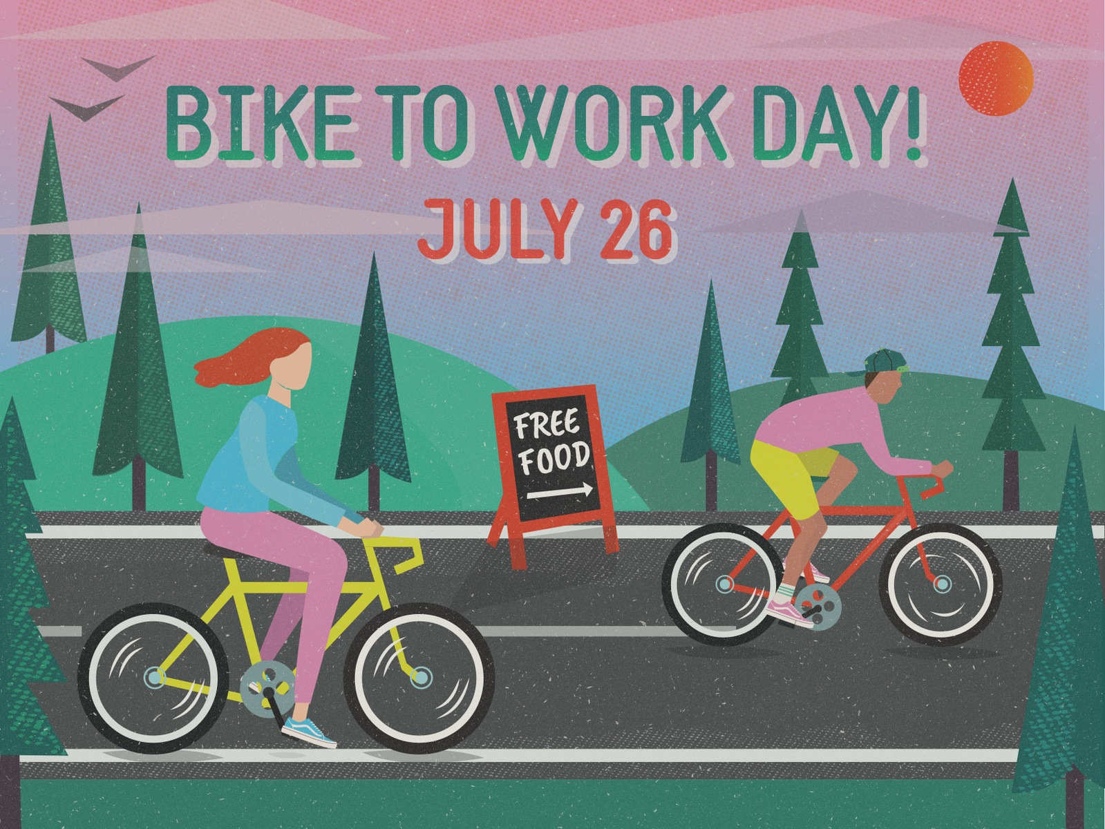 Bike To Work Day by Ivine on Dribbble