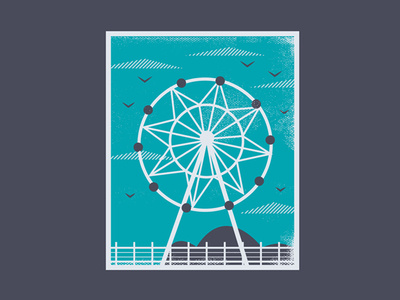 Ferris Wheel art design ferris wheel icon illustration minneapolis vector