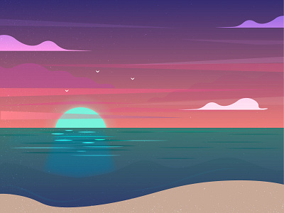 beach by Ivine on Dribbble