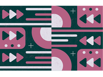 music pattern art beats circle design fun geometric illustration music pattern pattern design play player playlist record rounded tunes ui vector