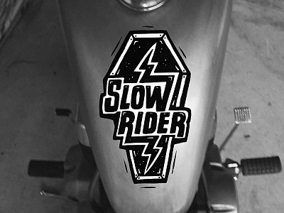 'SLOW RIDER' Motorcycle Concept apparel cafe racer concept art hipster illustration lettering logo mockup motorcycle paint sketch typography