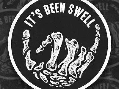 IT'S BEEN SWELL: Patch Mockup apparel bones branding hipster illustration lettering mockup process skeleton sketch surf typography