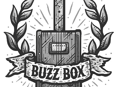 BUZZBOX: CIGAR BOX GUITARS apparel australia blues branding guitar illustration logo retro shirt vintage