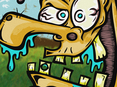 Banana Pudding character debut eyeball farmer illustration monster noise portrait shading