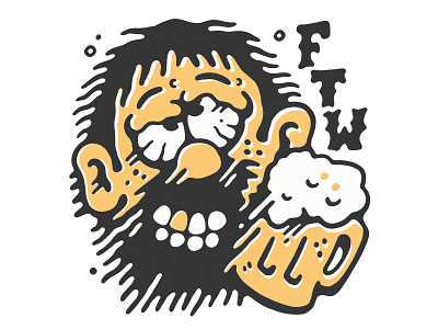 FTW: Christmas party hangovers apparel beer christmas party comic ftw fuck you hangover illustration logo retro screenprint sindy sinn skull tattoo two colour typography