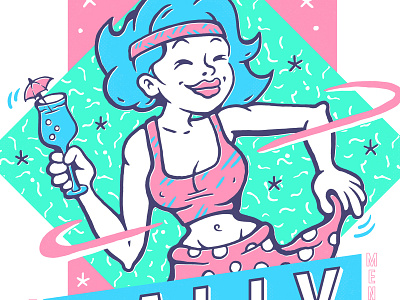 THUNDAMENTALS: Shirt Design 80s australian character cocktail fluorescent hyper retro sally cant dance shirt design sindy sinn thundamentals triple j workout