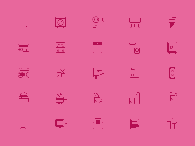 Hostel facilities iconset