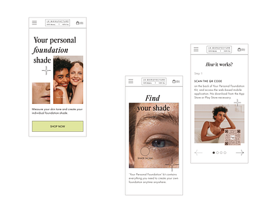 La Manufacture e-commerce website redesign adaptive cosmetics design e commerce make up online shop ui website redesign