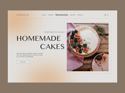 Confectionery website | Handmake cakes bakery cake confectionert design landing ui ux web design