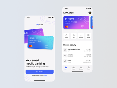 Banking Mobile App banking cash design finance financing mobile money ui ux