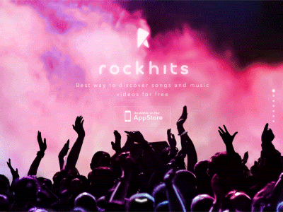 Rockhitsapp animation app motion music rock web website