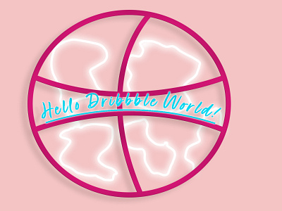 Hello Dribbble World! design illustration typography vector
