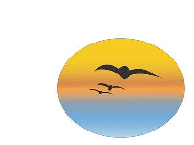 Sunset Illustration birds design golden illustration logo nice sunset vector
