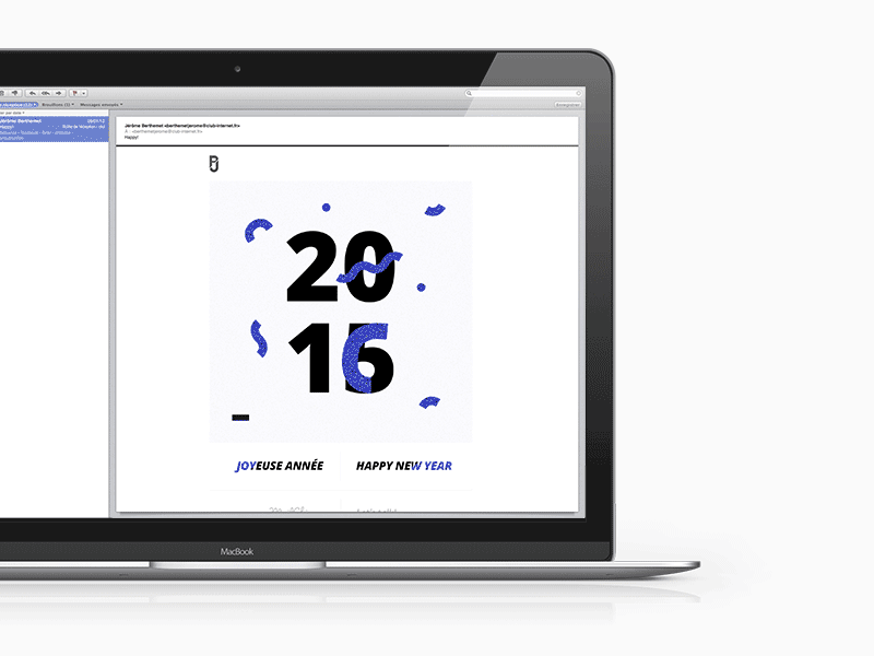 Happy! 2016 emailing newsletter typography