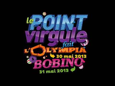 Le Point Virgule bobino flyer olympia print typography