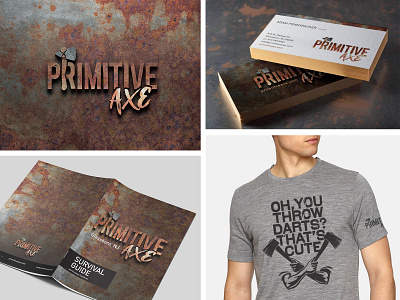 Primitive Axe axe brand design branding business card design graphic design hatchet logo logotype tshirt tsrhirt design