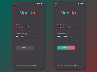 Sign Up | Concept app app concept app design apple color concept design figma flat flatdesign login minimal signup