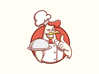 cool chicken logo mascot