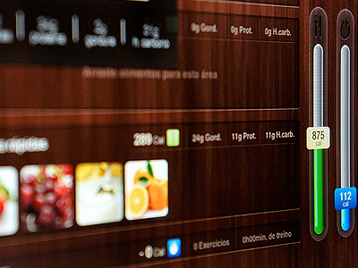 Wood and glass... app glass ipad ui webapp wood