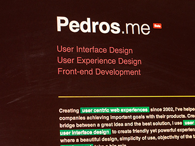 Pedros.me, now in a really early Beta