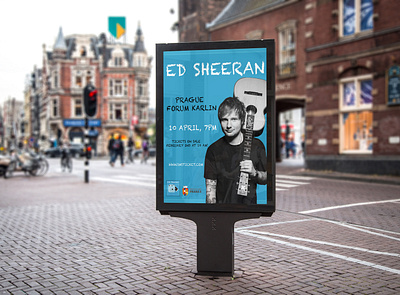 Billboard billboard concert design edsheeran poster sheeran singer square street vector