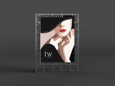 Fictional poster of a fashion show art design elegant fashion fashion illustration fashionweek girl poster red lips