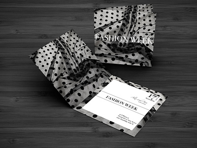A fictional fashion show invitation branding design dotted card fashion fashion design greeting cards identity invitation