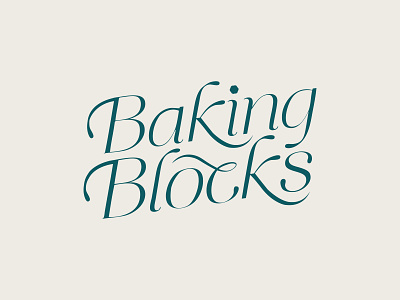 Baking Blocks Wordmark branding identity branding lettering logo logotype wordmark