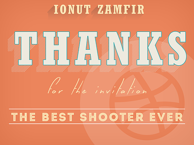 Thanks For Invitation dribbble graphic invitation ionuss ionut thanks vintage zamfir